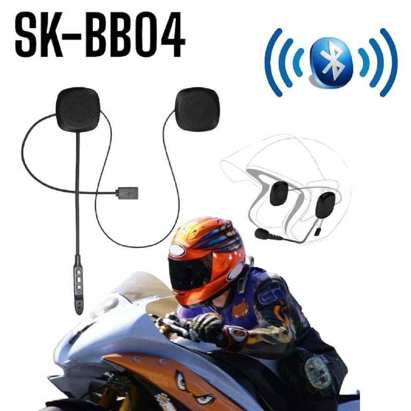 Audífono Bluetooth Exclusivo Para Casco De Moto SK-BB04
