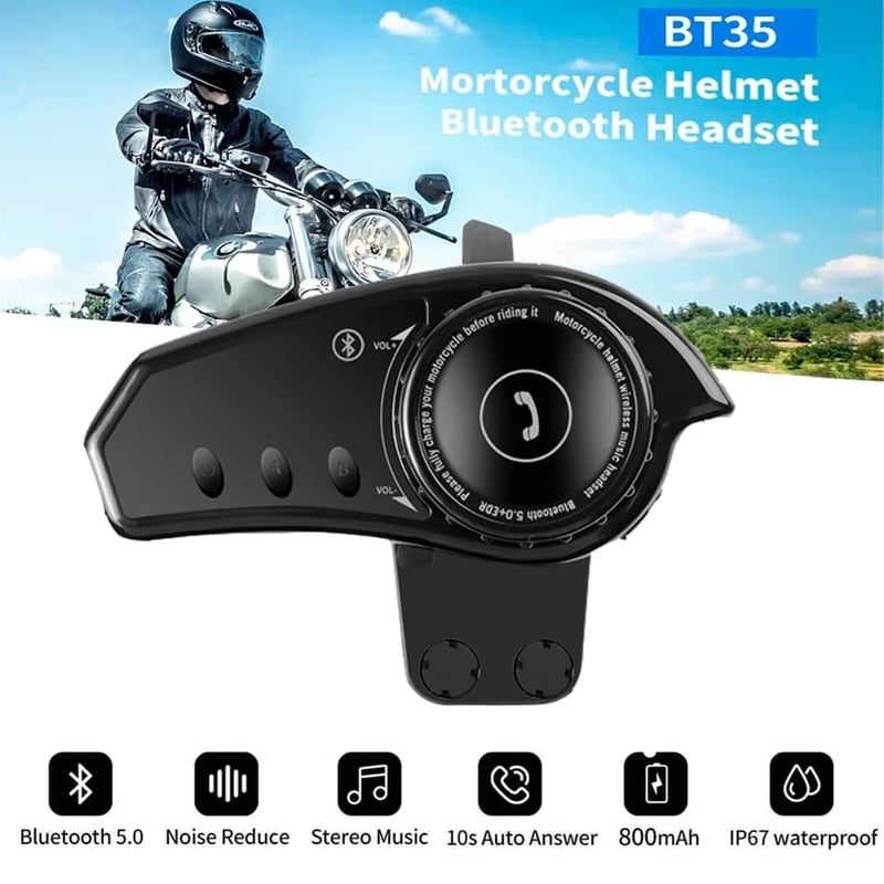 Audífonos BT35 Luces RGB Tipo C bluetooth para casco de Moto