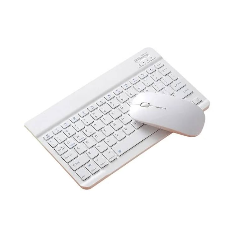 TECLADO MOUSE INALAMBRICO BLUETOOTH BLANCO MOD A2000