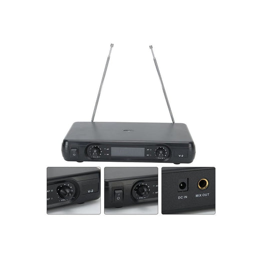 Micrófono Dual Inalámbrico Profesional De 2 Canales XY-V2-P