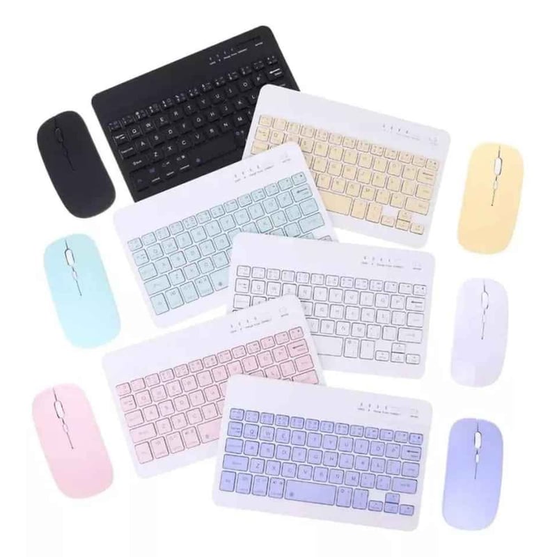 TECLADO MOUSE INALAMBRICO BLUETOOTH AJ340169-VERDE
