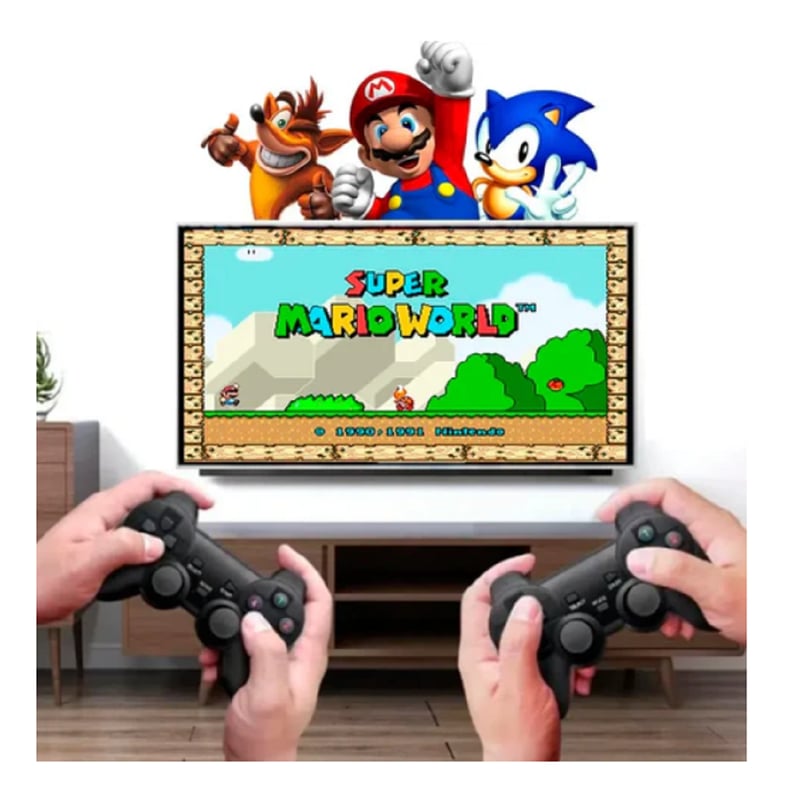 Consola de juegos X2 mando inalámbrico recargable 64G 37000 juegos