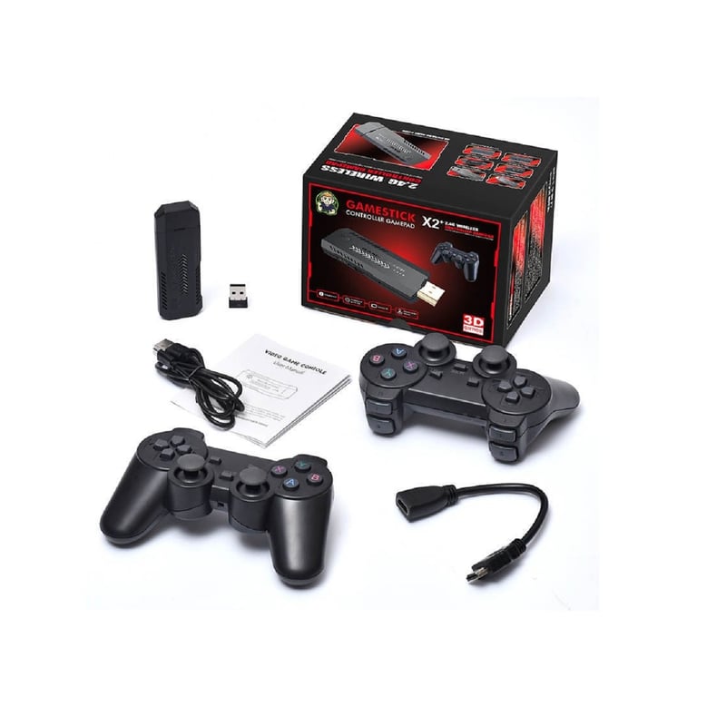 Consola de juegos X2 mando inalámbrico recargable 64G 37000 juegos