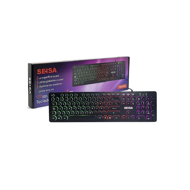 TECLADO USB GAMER SEISA RETROILUMINADO DN-DY02