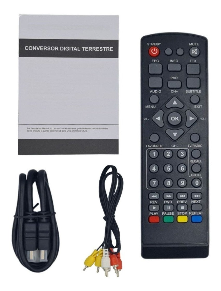 Set top box Sintonizador Decodificador Tv Digital Hd 1080p Tdt Isdbt