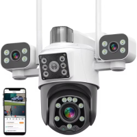Cámara Triple Lente 6MP PTZ WiFi IP66 MOD IC-BT65
