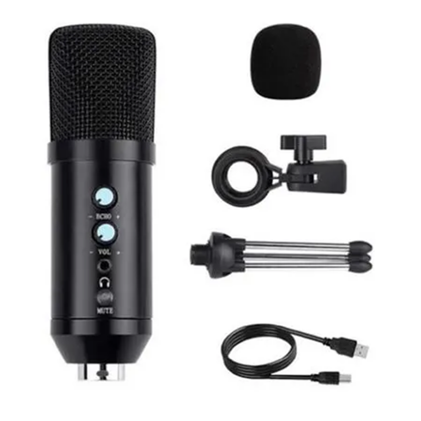 Micrófono Condensador Profesional USB Estudio de Grabación PC - BM-858BP