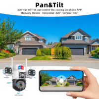 Cámara Triple Lente 6MP PTZ WiFi IP66 MOD IC-BT65