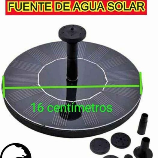 Pileta Agua Fuente Solar Piscina Acuario Jardín Inalámbrico.
