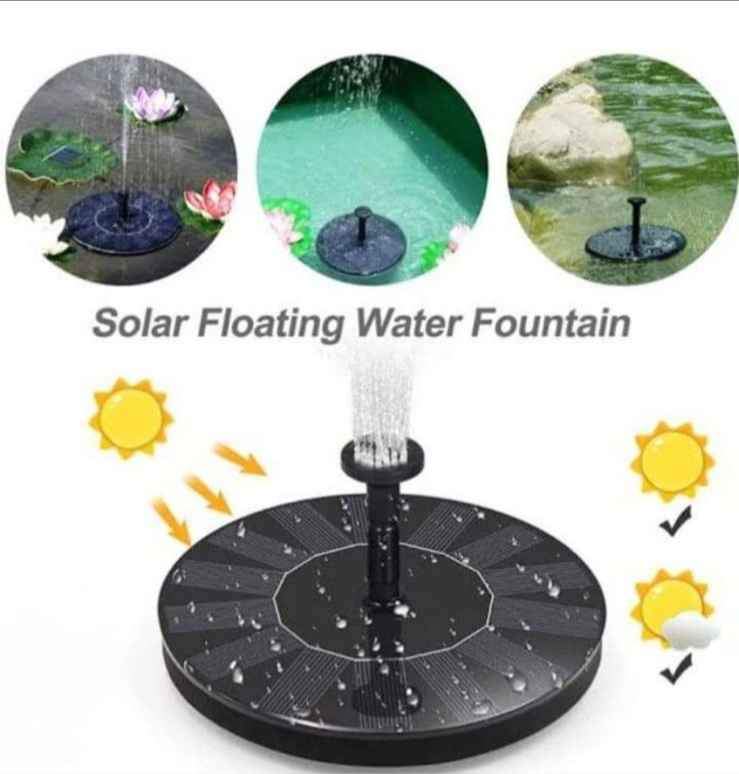 Pileta Agua Fuente Solar Piscina Acuario Jardín Inalámbrico.