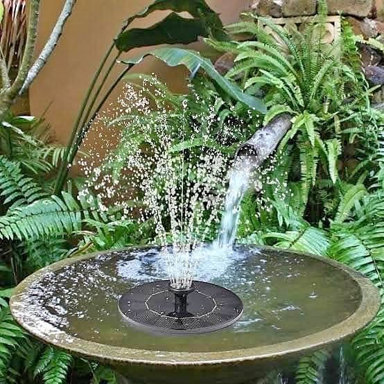 Pileta Agua Fuente Solar Piscina Acuario Jardín Inalámbrico.