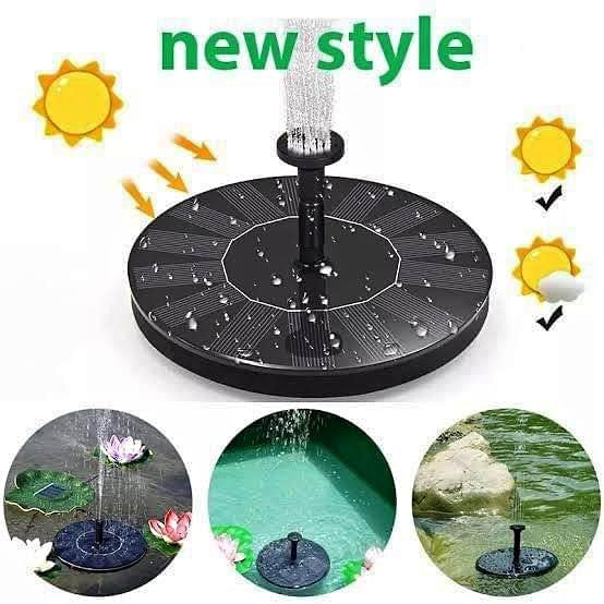 Pileta Agua Fuente Solar Piscina Acuario Jardín Inalámbrico.