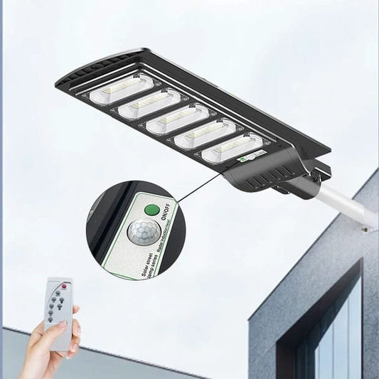 Luminaria Solar Led 200w Soporte Ctrl Remoto Luz Fija