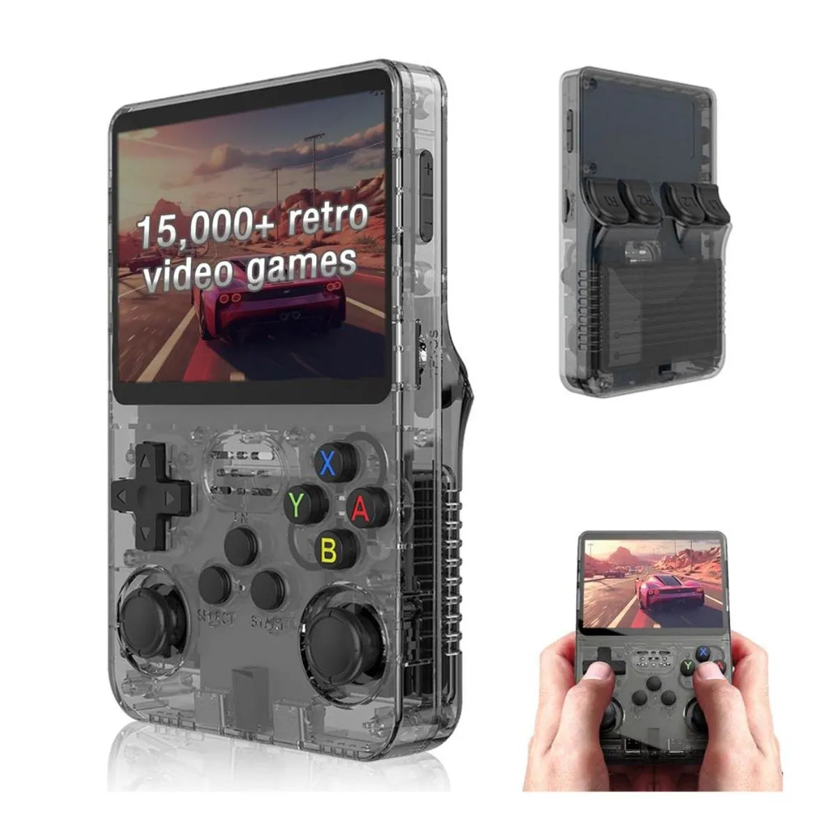 Consola Portatil de Video Juegos Retro R36S  con memoria de 64 GB y 32 colores negro,morado,blanco