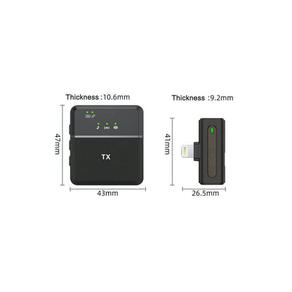 Micrófono Inalambrico Solapa Lightning portátil Recargable - MOD: SX8-TC