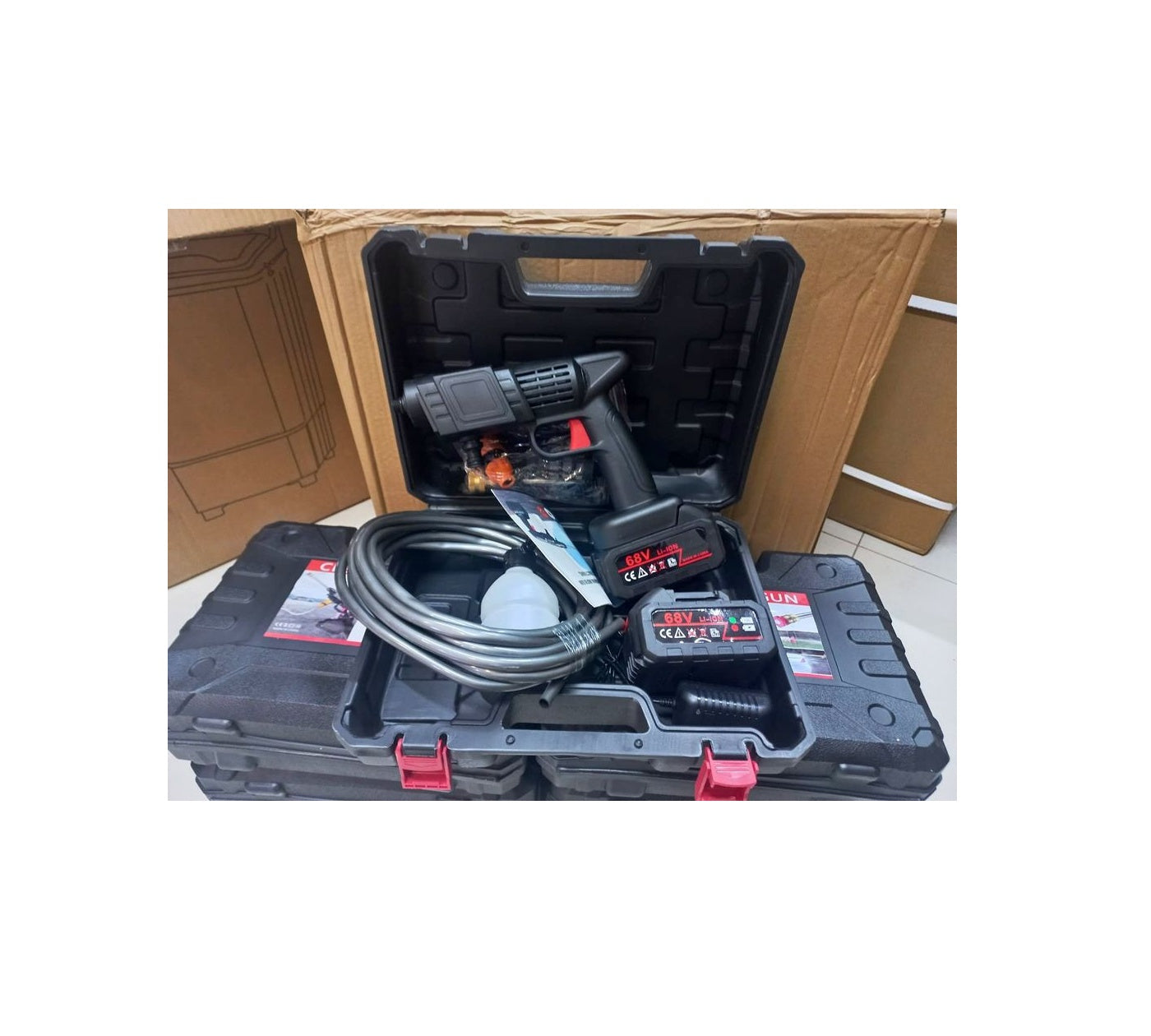 HIDROLAVADORA ALTA PRESION INALAMBRICA 68V DOBLE BATERIA MOD 13543