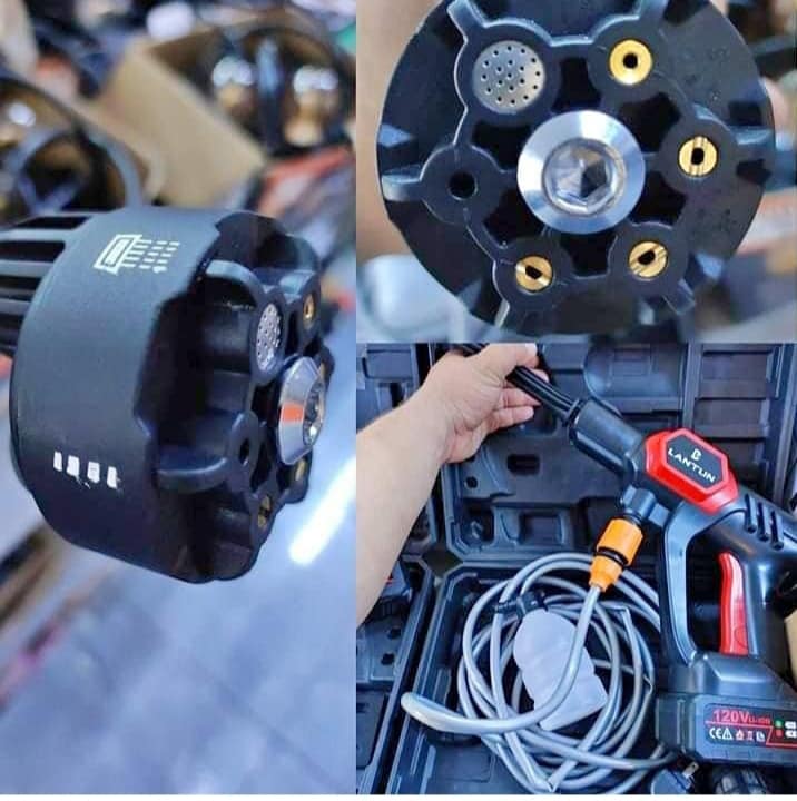 Hidrolavadora Lantun 120v Portátil Limpieza Pistola De Agua 13615 Doble bateria