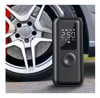 Inflador de neumáticos portátil luz emergencia  SEISA MOD AF-C03