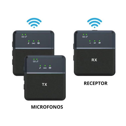 Micrófono Inalámbrico Dual 2en1 Tipo Lightning - MOD: SX9-IP