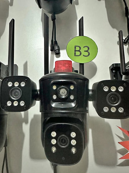 OCTOPUS 3 LENS FULL HD SECURITY CAMERA IPC-849 FLASHLIGHT SIREN - App: IPC360 Home