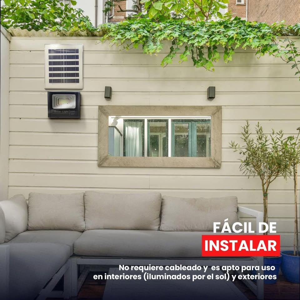 REFLECTOR SOLAR PANEL SOLAR LUZ BLANCA SEGURIDAD EXTERIORES SOLAR LIGHT 200W