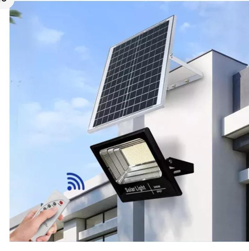 Reflector Solar Led con Panel Solar 100Watts Exteriores SQAB100W