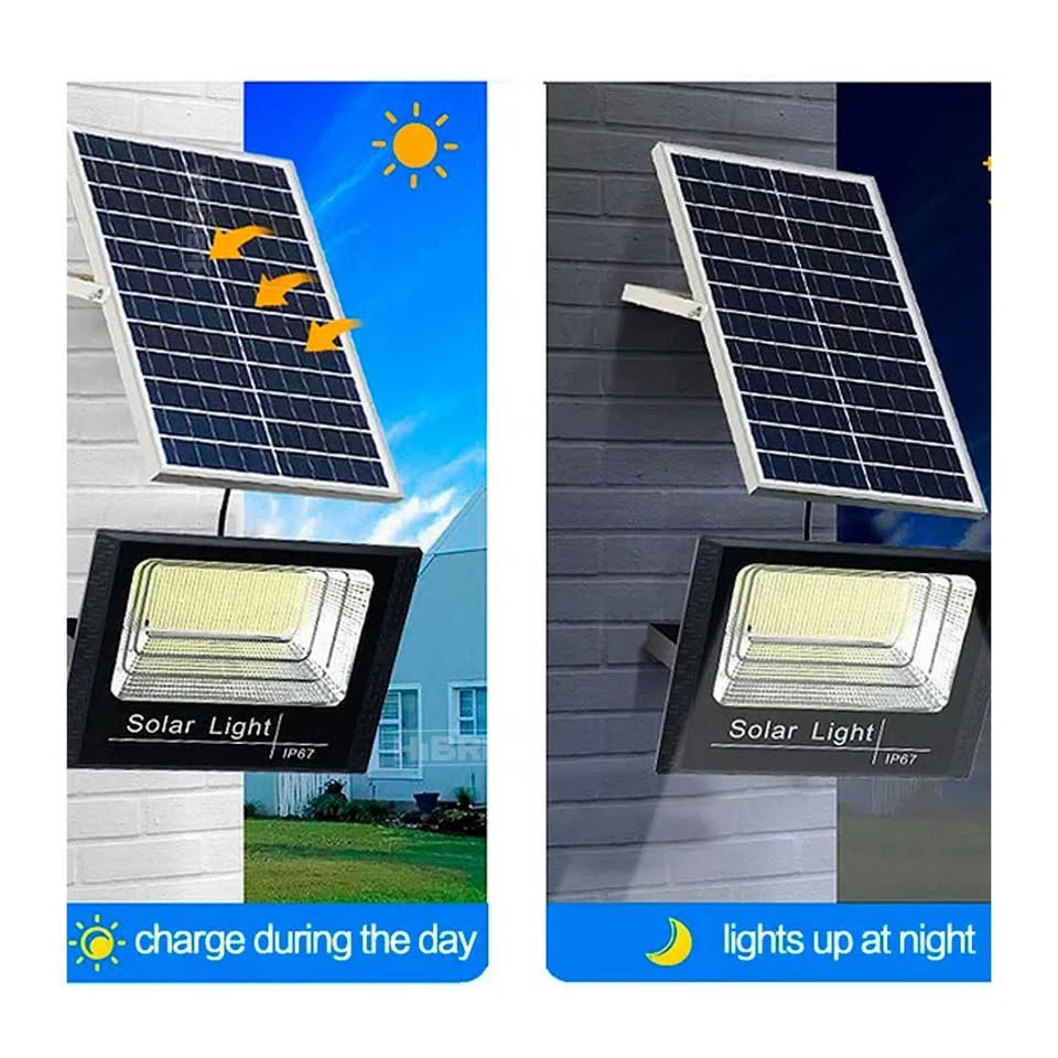 REFLECTOR SOLAR PANEL SOLAR LUZ BLANCA SEGURIDAD EXTERIORES SOLAR LIGHT 200W