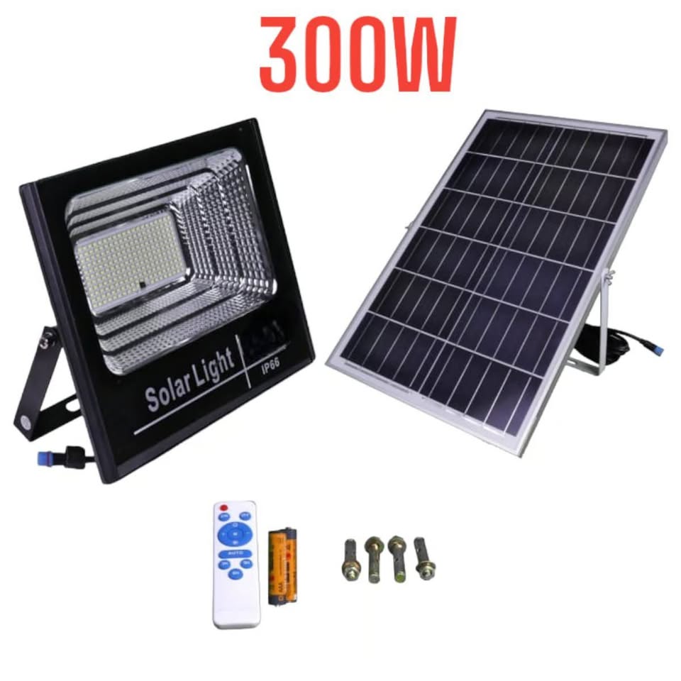 Reflector Solar Led 300Watts con Panel Solar Exteriores SOLAR LIGHT