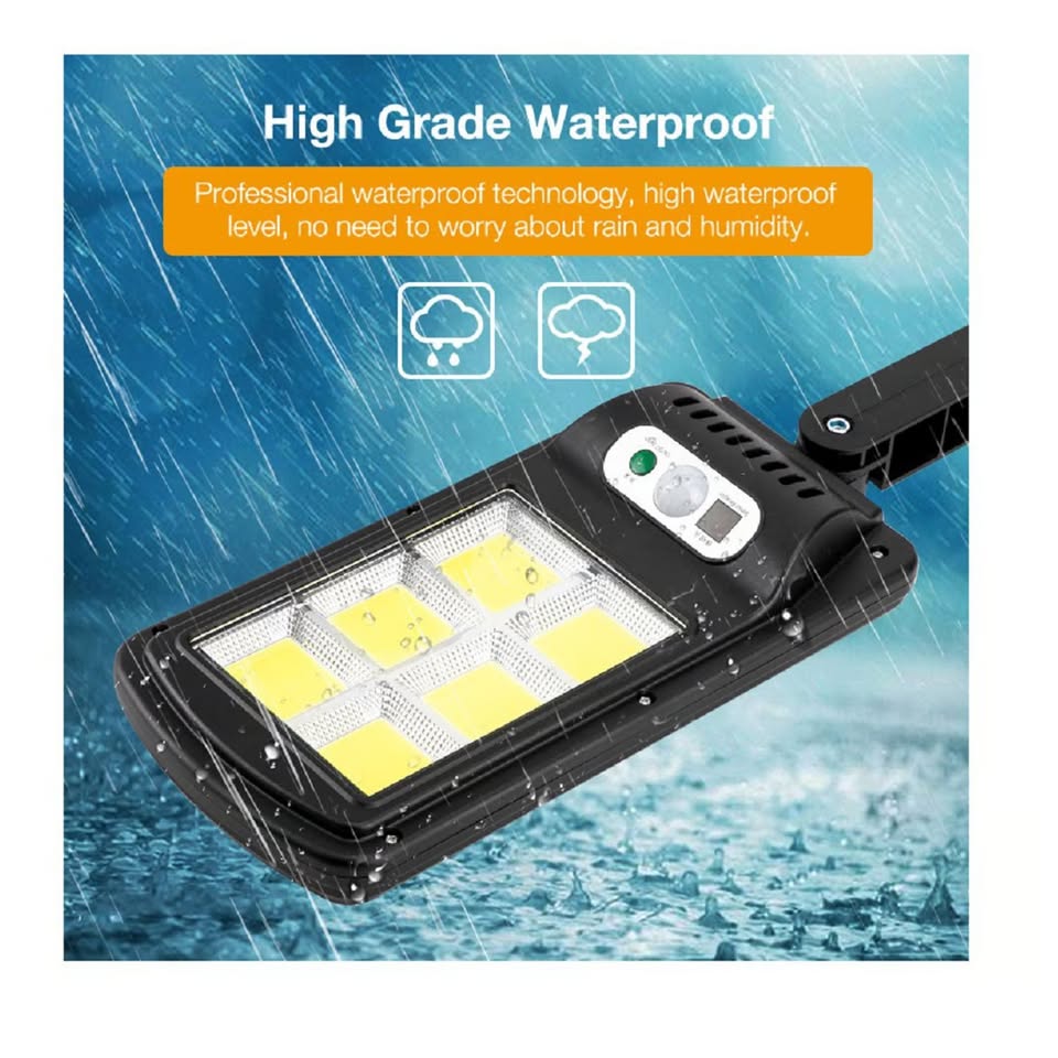 Reflector Linterna recargable Con Panel Solar Exterior MOD KQ-D08