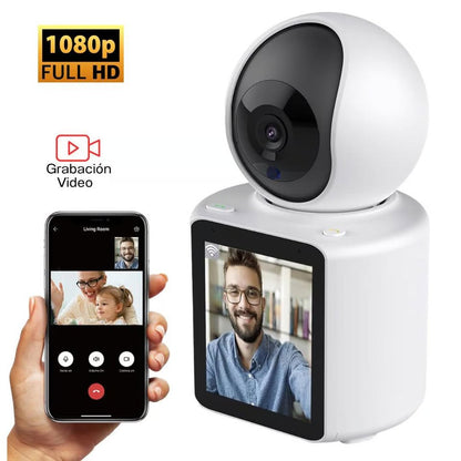 Cámara de seguridad Interior Wi-Fi HD Con Pantalla IPC-C30 7MP - App: IPC360 Home
