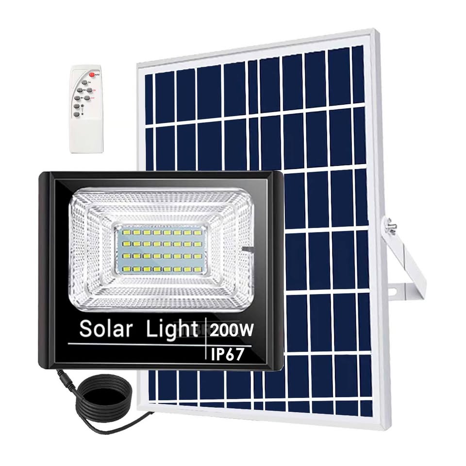 REFLECTOR SOLAR PANEL SOLAR LUZ BLANCA SEGURIDAD EXTERIORES SOLAR LIGHT 200W