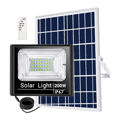 REFLECTOR SOLAR PANEL SOLAR LUZ BLANCA SEGURIDAD EXTERIORES SOLAR LIGHT 200W