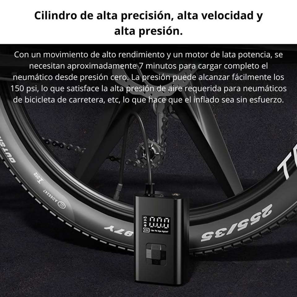 Inflador de Llanta SEISA Compresor de Aire y Luz Led AF-C05