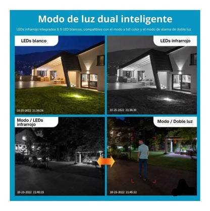 Cámara Seguridad Ptz Wifi Doble Lente Full Hd Visión Noctuna 6MP MOD P28-3K - App: iCSee