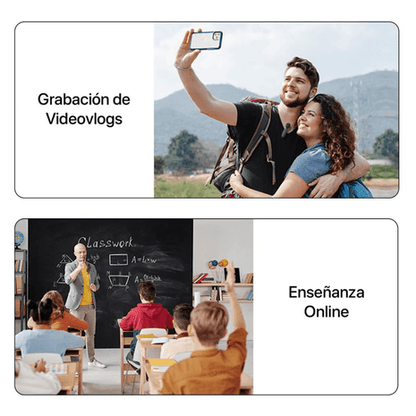 WIRELESS MICROPHONE DOBLE MICROFONO BASICO PARA TYPE IPHONE MICROFONO SOLAPERO - MOD: K9-IP