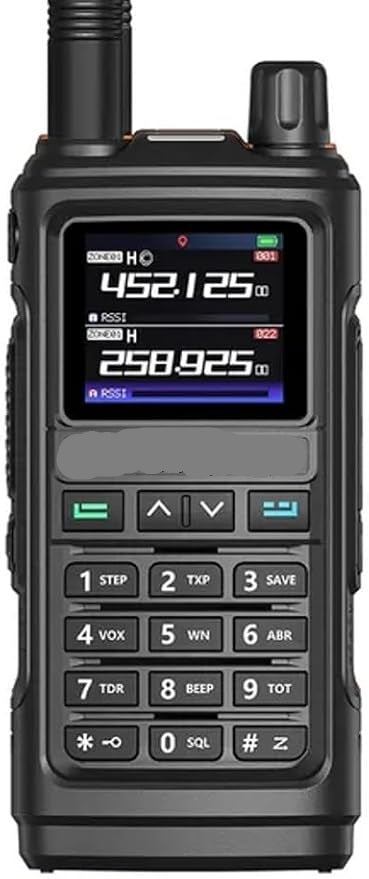 Kit de Radios Walkie Talkie Portatil Pantalla Linterna Led Lantun UV-17PRO NEGRA