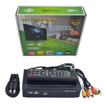 Set top box Sintonizador Decodificador Tv Digital Hd 1080p Tdt Isdbt