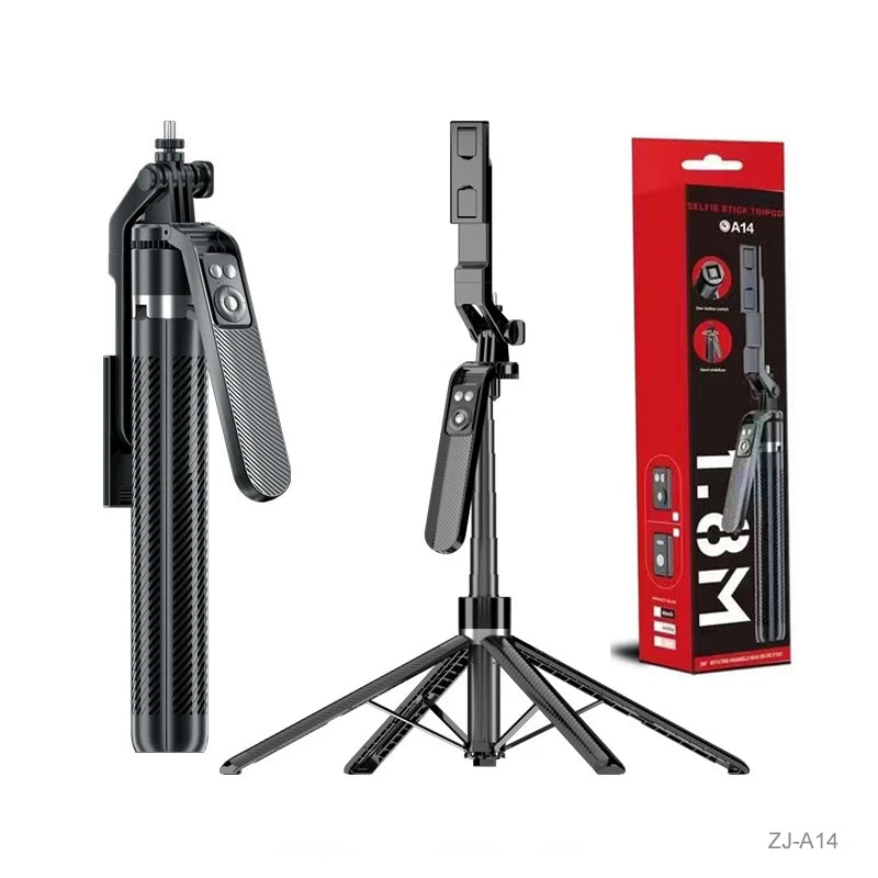 SELFIE STICK TRIPOD  «32 A 180CM» BLACK MOD ZJ-A14