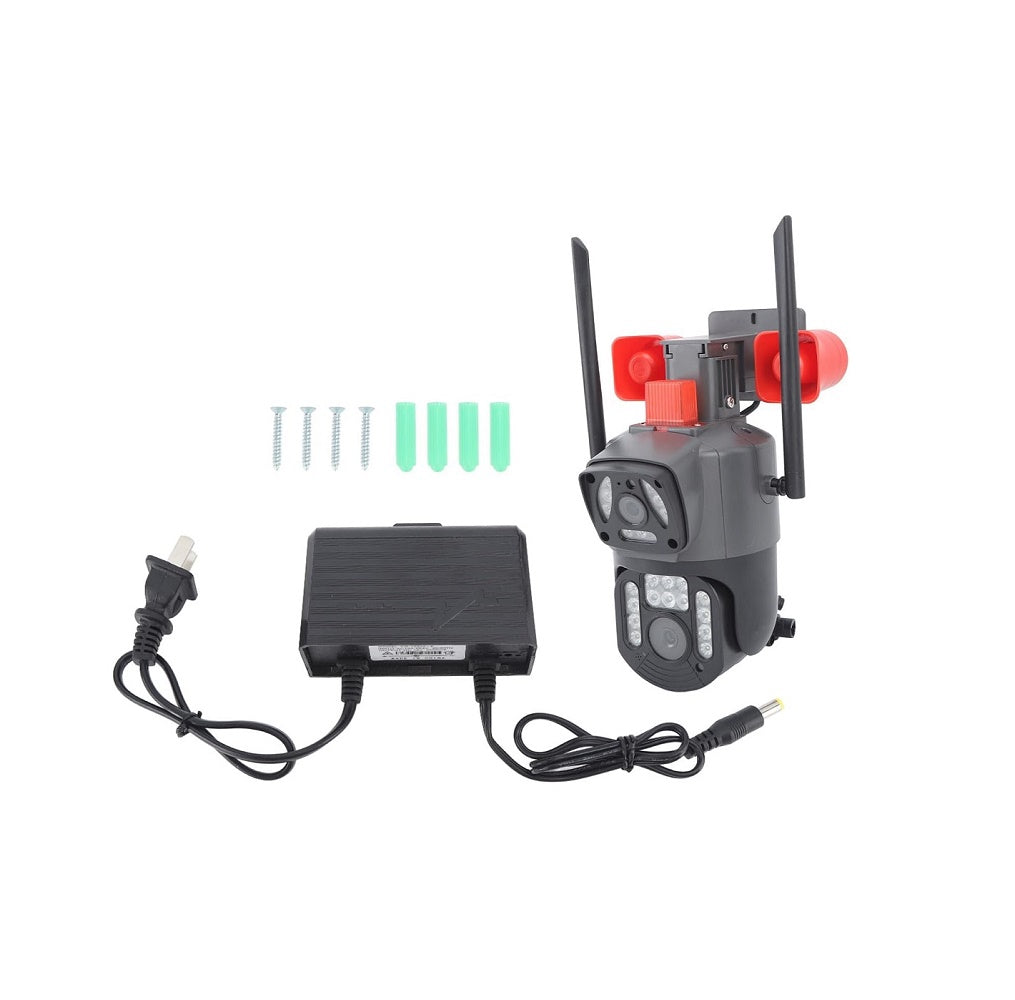 Cámara Seguridad Doble Lente con Bocina Alarma 4MP IP Wifi - LT-Q8