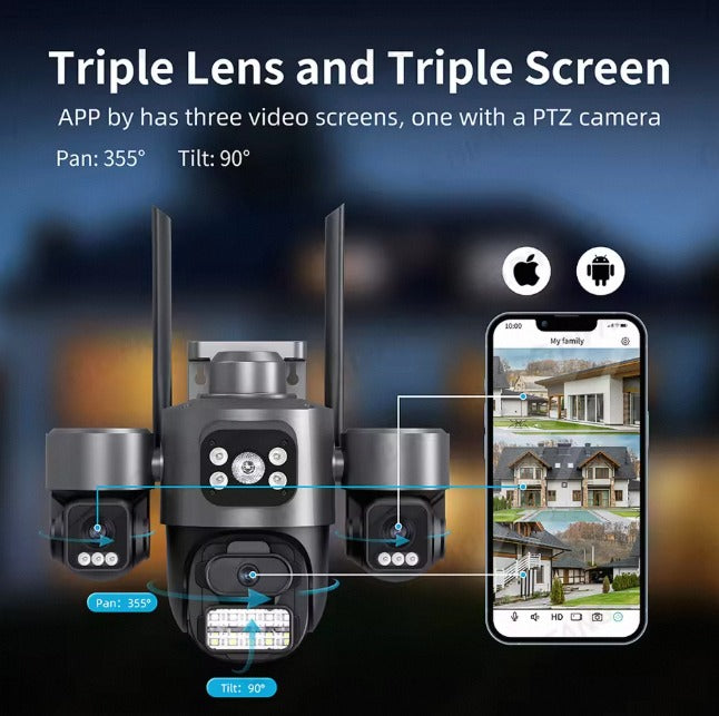 AOV Four Lens Camera Always on video, panel solar MOD: LT-D66