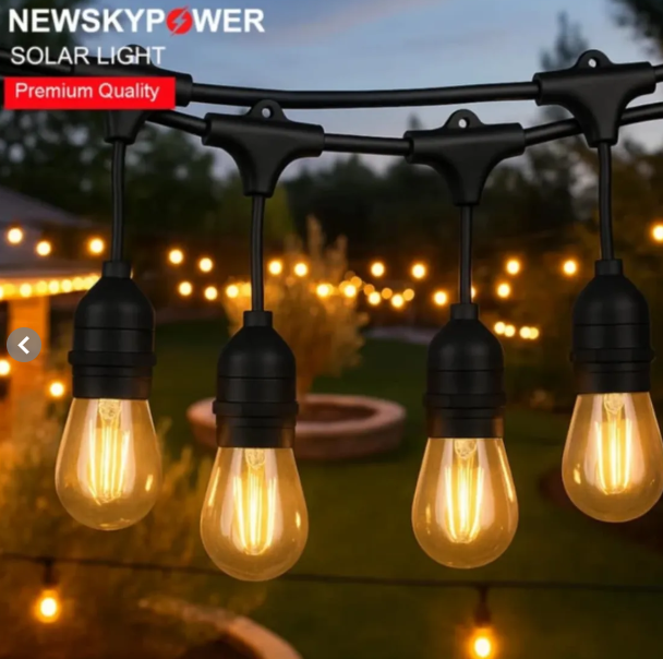 🔥 GUIRNALDA  SOLAR LED ✨ ILUMINACIÓN DECORATIVA EXTERIOR ☀️ RESISTENTE AL AGUA  MOD SD-12147