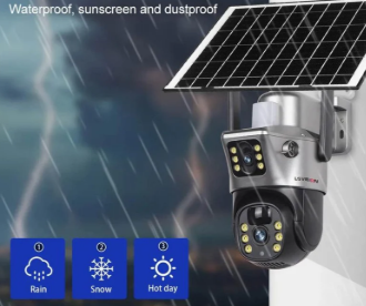 CAMARA SOLAR WIFI TRIPLE LENTE 7MP - MOD: VTP30 - App: V380 Pro