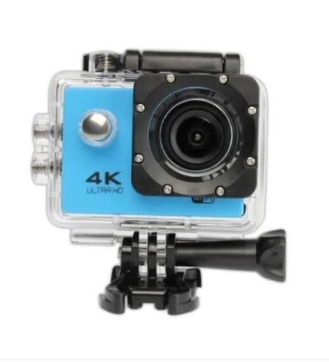 Cámara Deportiva Acuática Baihuo Tipo GoPro 4K Ultra HD Color: CELESTE - MOD MY-7142