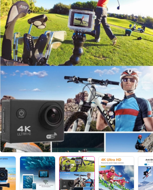 Cámara Deportiva de acción 4k 16mp Wifi Acuático Deportes Videos Color Celeste - MOD: SQ-Y02