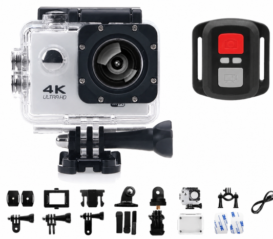 Cámara Deportiva de acción 4k 16 Mp Wifi Acuático Deportes Videos Color BLANCO MOD SQ-Y03