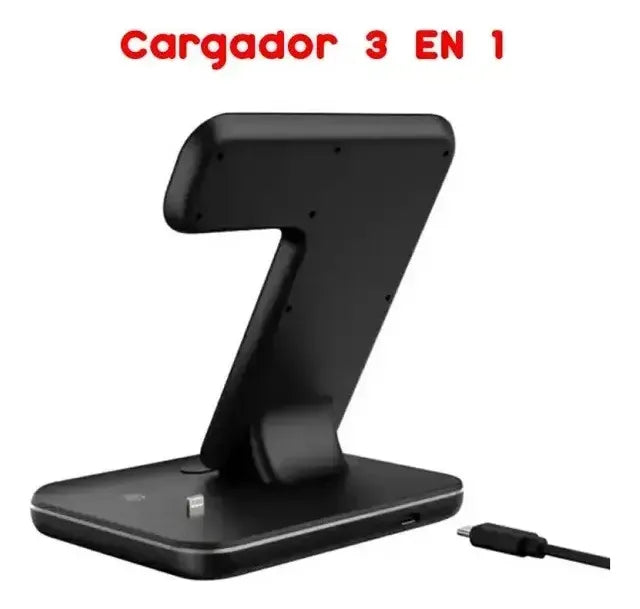 Cargador Inalámbrico 3 En 1 Carga Rápida - PP10210