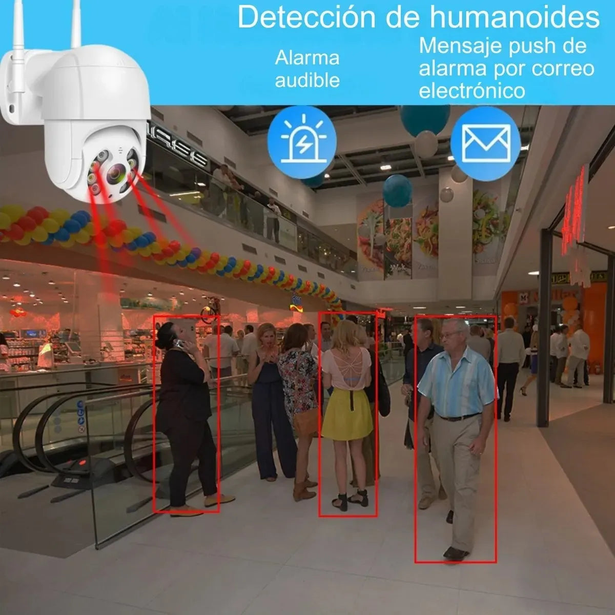 Cámara Icsse Wifi Ptz 360° Mini Blanca Ip66 Color Blanco - A8-PRO-2K
