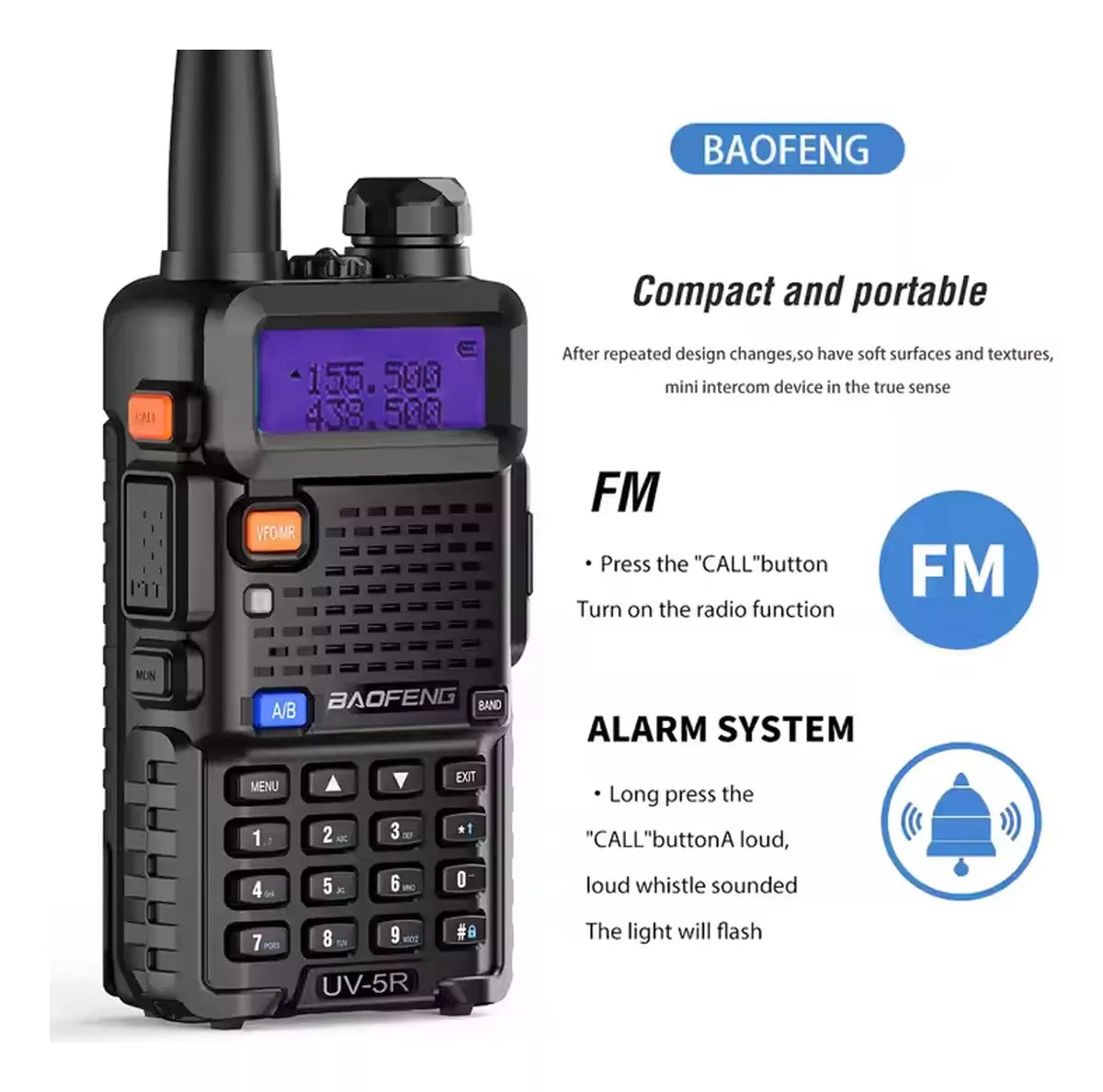 Radios Baofeng  Handy Walkie Talkie Mineria Pack X2 MOD UV-5R