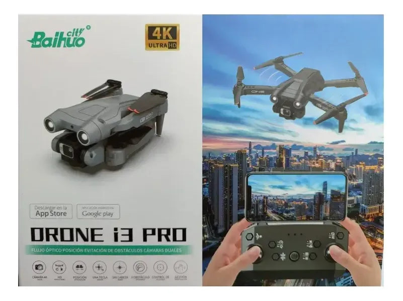 Drone Pro Hd Doble Cámara Óptica Con Estuche - MOD I3