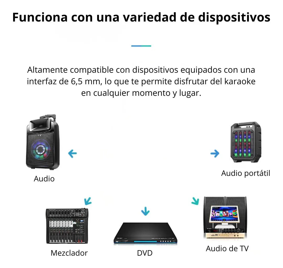 Micrófono Con Cable Seisa Para Karaoke Y Amplificador - M-58